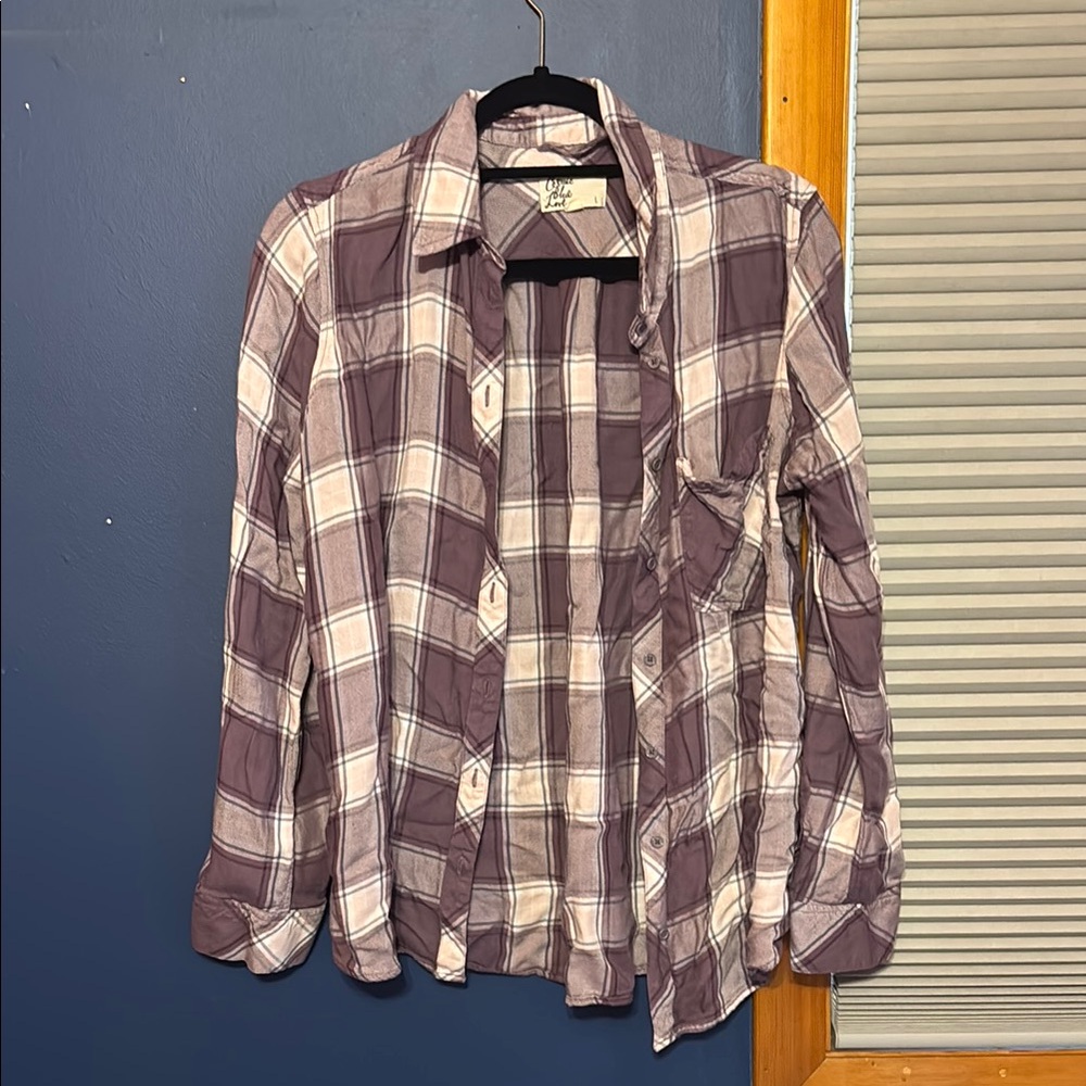 Cosmic Blue Love Super soft purple & white button down